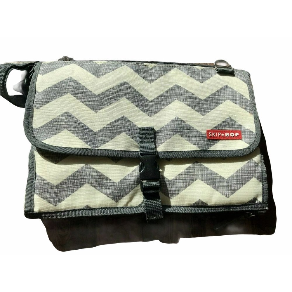 Skip Hop Baby Changing Pad Gray White Striped